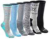 Dickies Women's Dri-Tech Moisture Control Crew Socks Multipack, Tribal (6 Pairs), Shoe Size: 6-9