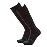 Copper Fit womens Ice Menthol Infused Compression Socks, Black, Large-X-Large US