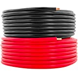 16 AWG (True American Wire Ga) CCA Copper Clad Aluminum Primary Wire. 25 ft Red & 25 ft Black Bundle. For Car Audio Speaker Amplifier Remote Hook up Trailer wiring (Also Available in 14 & 18 Gauge)
