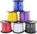 16 Gauge Multi-Color Primary Wire 6 Pack Combo 100 ft per Roll Stranded Copper Clad Aluminum for Low Voltage Automotive Hook-up Car Speaker Audio Amplifier Remote Wiring