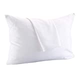 Great Bay Home 4-Pack 100% Cotton Pillow Protectors. 400 Thread Count Pillow Cover. Zippered Pillow Protectors. (King)