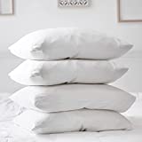 King Pillow Protector, Zippered Pillow Covers 4 Pack, 20" x 36" Soft & Breathable & Noiseless Pillow Encasement White