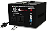 ROCKSTONE POWER 3000 Watt Voltage Converter Transformer - Heavy Duty Step Up/Down AC 110V/120V/220V/240V Power Converter - Circuit Breaker Protection – DC 5V USB Port - CE Certified [3-Year Warranty]