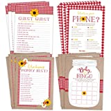 BBQ Baby Shower Games, BabyQ Bingo, Find The Guest, The Price Is Right, Who Knows Mommy Best, 25 games each