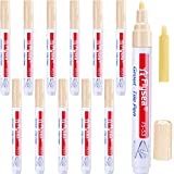 12 Pieces Grout Tile Pen Grout Restorer Pen Renew Repair Marker for Tile Wall Floor (Beige)