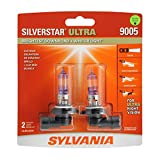 SYLVANIA - 9005 SilverStar Ultra - High Performance Halogen Headlight Bulb, High Beam, Low Beam and Fog Replacement Bulb, Brightest Downroad with Whiter Light, Tri-Band Technology (Contains 2 Bulbs)