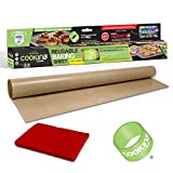 COOKINA Cuisine Reusable Baking Mat – 100% Non-Stick, Easy to Clean Cooking Sheet for Gas, Electric, Toaster and Convection Ovens, Beige