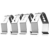4 Set Stainless Steel Grill Clips Holder, Probe Clip Universal Temperature Reading Thermometer Grill Clip Accessories
