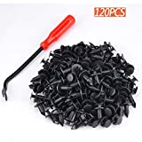 moveland 120 PCS 8mm UTV ATV Fender Clips Push Body Rivets Fasteners Clamps Compatible with RZR Kawasaki Trx Honda Suzuki and More - Include Plastic Fastener Removal Tool