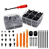 620Pcs Car Retainer Clips & Plastic Fasteners Kit Fender Rivet Clips 16 Most Popular Sizes Auto Push Pin Rivets Set for Toyota GMC Ford Honda Acura Chrysler