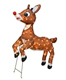 TisYourSeason 3D Rudolph The Red-Nosed Reindeer 36" Animated Outdoor Christmas Decor Yard Art