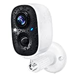 HAWKRAY Wireless Outdoor Security Camera with Spotlight, 1080P Battery Powered WiFi Surveillance Cameras for Home Security System, Night Vision, Motion Detection, 2-Way-Talk, IP65 Weatherproof