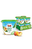 Dole Fridge Pack Peach Slices in 100% Fruit Juice, Rich in Vitamin C, Gluten Free Healthy Snack, 15 Oz, 8 Count