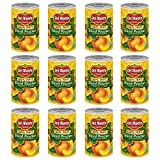 Del Monte Yellow Cling Sliced Peaches in 100% Juice, Canned Fruit, 12 Pack, 15 oz Can, (5425)