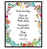 Lin-Manuel Miranda Good Morning Merchandise - Positive Quotes Wall Decor Poster - Motivational Wall Art - Bathroom Decor for Women - Unique Funny Housewarming Gift for Her, Wife - 8x10 Room Decoration