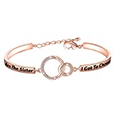 LQRI Friendship Jewelry Soul Sister Gift BFF Gift You Are the Sister I Got To Choose Bracelet BFF Friend Gift Bestie Gift Bridesmaid Jewelry Cousin Sister Gift (rose gold-You are the sister)