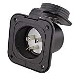 Dumble Power Inlet Port Plug 125v 2-Pole 3-Wire AC Cord Port Plug 15 Amp RV Electrical Outlet Outdoor Enclosed Trailer