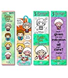 Re-marks Golden Girls Book Lovers Gift Set of 15 Bookmarks - Includes 4 Magnetic Page Clips, 5 Coloring Bookmarks, 1 Tassel Bookmark, and Multipack of 5 Quote Bookmarks