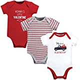 Hudson Baby Unisex Baby Cotton Bodysuits, Valentine Truck, 9-12 Months