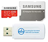 Samsung EVO Plus 512GB MicroSD Memory Card for Samsung Tablet Works with Galaxy Tab A7 FE 5G, Tab S7 FE, A7 Lite Tablet (MB-MC512) Bundle with (1) Everything But Stromboli SD & MicroSDXC Card Reader