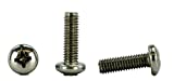 Stainless 10-32 x 5/8" (1/2" to 3" Lengths Available) Pan Head Machine Screws, Full Thread, Phillips Drive, Stainless Steel 18-8, Machine Thread (100, 10-32 x 5/8)