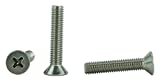 Stainless 10-32 x 1" (1/2" to 2" Lengths Available) Flat Head Machine Screws, Full Thread, Phillips Drive, Stainless Steel 18-8, Machine Thread (10-32 x 1")