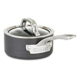 Viking Culinary Hard Anodized Nonstick Saucepan, 1 Quart, Includes Glass Lid, Oven and Dishwasher Safe, Works on Electronic, Ceramic, and Gas Cooktops