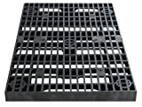 2 Feet x 4 Feet Heavy Duty Grate Panel for Pond and Water Garden Features and More - Hides Basins and Reservoirs - Holds Fountains, Rocks, Other Decorations - Will Not Rust - Black - Can Be Cut