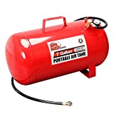 BIG RED T88007 Torin Portable Horizontal Air Tank with 36" Hose, 7 Gallon Capacity, Red