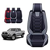 Oasis Auto Tailor Fit Seat Covers Compatible with 2005-2022 Tacoma (TA-04 Full Set, Black&Gray)