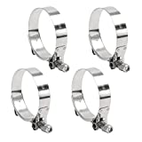 Stainless Steel 79-87MM T-Bolt Clamp for Turbo Silicone Intercooler Hose Clamp for 3.0''ID Hose Pack of 4pcs