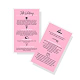 Boutique Marketing LLC Teeth Whitening Aftercare Instructions Cards | 50 Pack | Size 2x3.5 inch Business Card | Wallet Size Pink Card Design