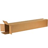 Tape Logic TL6640 Tall Corrugated Boxes, 6" x 6" x 40", Kraft (Pack of 25)