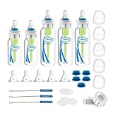 Dr. Brown's Natural Flow Specialty Feeding System with Anti-Colic Baby Bottle and Infant Paced Feeding Valve Starter Kit
