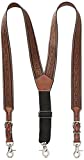 Nocona Belt Co. Men's Detail Tool Leather Suspender, tan, Medium