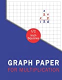 Graph Paper For Multiplication 1/2 Inch Squares Notebook: Graph Paper composition For Math Problems, Kids And Students large Print, Graph Paper perfect binding, 8.5" x 11", 110 pages.