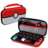 SEAFER Carrying Case for Nintendo Switch, Pokemon Travel Case Protective Hard Bag for Nintendo Switch Console & Accessories