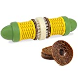 PetSafe Busy Buddy Cravin Corncob Dog Toys  Treat Ring Holding Chew Toy  BPA Free Rubber  Butter Scented  Interactive Pet Puzzle for Boredom or Separation Anxiety  Small to Large Dogs