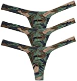 Jaxu 3PCS/Lot Men's Camouflage Thong G-String Underwear XL Camouflage