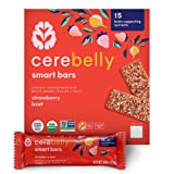 Cerebelly Toddler Snack Bars – Strawberry Beet (Pack of 5), Healthy & Organic Whole Grain Bars with Veggies & Fruit, 15 Brain-supporting Nutrients from Superfoods, Nut & Gluten Free, No Added Sugar