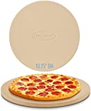 Unicook Pizza Stone, 10.25 Inch Round Pizza Grilling Stone, Small Pizza Stone for Oven, Baking Stone, Perfect Size for Personal Pizza, Ideal for Baking Crisp Crust Pizza, Bread, Cookies and More