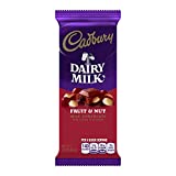 CADBURY DAIRY MILK Fruit & Nut Candy, Valentine's Day, 3.5 oz, Bars (14 Count)