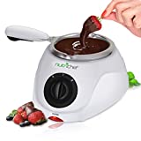 Chocolate Melting Warming Fondue Set - 25W Electric Machine with Keep Warm Dipping Function & Removable Pot - Perfect for Melting Chocolate, Candy, Butter & Cheese - Ideal for Parties & Dessert Lovers