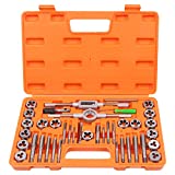 HORUSDY 40-Piece SAE Tap and Die Set, Inch Sizes for Coarse and Fine Threads Tool with Storage Case