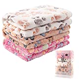 3 Pack Cat and Dog Blanket - MIWOPET Soft & Warm Fleece Flannel Pet Blanket, Great Pet Throw for Puppy, Small Dog, Medium Dog & Large Dog (Small)