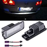 2pcs LED License Plate Lights Number Lamp for MK5 GTI MK6 MK7 Golf 5 Glof 6 Golf 7 New Beetle Passat CC Rabbit Eos Phaeton Polo Lupo Powered by Xenon White LED with Can-bus Error Free