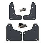 RokBlokz Mud Flaps for 2010-2014 MK6 Volkswagen Golf GTI - Multiple Colors Available - Mud Guards are Custom Cut and Fit - Includes All Mounting Hardware (Black with White Logo, Short)