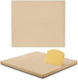Unicook Large Pizza Stone 16 Inch, Heavy Duty Cordierite Pizza Grilling Stone, Bread Baking Stone, Thermal Shock Resistant Pizza Stone for Oven Grill, Baking Pizza, Bread, Cookie, Rectangular 16 x 14