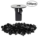 MOTOALL Nylon Hood Bumper Fender Liner Front Spoiler Trim Panel Shield Retainer Fastener M5.5#12 Screw Grommet Rivet Clips for 9mm x 9mm Hole Toyota Lexus 90189-06065 - 100pcs