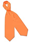 Vesuvio Napoli ASCOT Solid ORANGE Color Cravat Men's Neck Tie